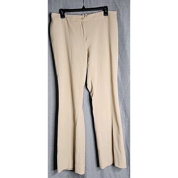 Liz Lange Maternity Casual Pants Wide Leg Straight Tan Size 8 - Picture 1 of 8